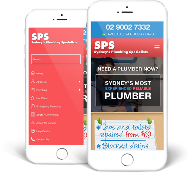 SPS Plumbers Mobile Website