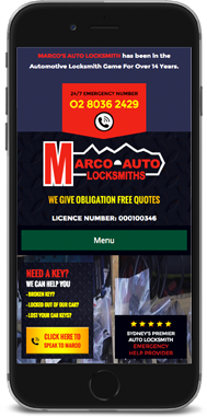 Marco Auto Locksmith SEO Mobile Website