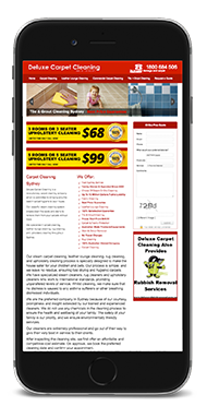 Deluxe Carpet Cleaning Mobile Website